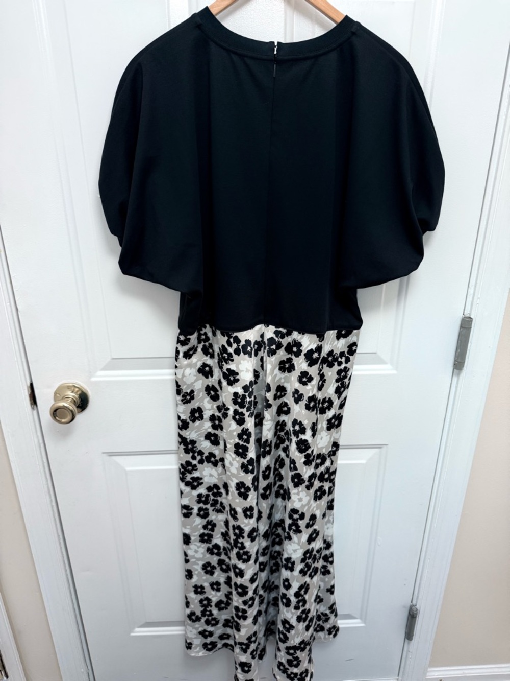 Ted Baker London Gwiana Layered Black Floral Midi Dress XL/12 Party Dark Romance - Picture 5 of 6